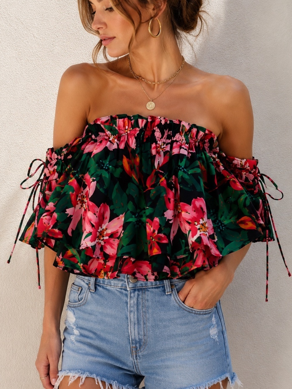 Marissa Webb Leona Garnet Lilly Off Shoulder Resort Top M